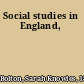 Social studies in England,