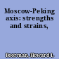 Moscow-Peking axis: strengths and strains,