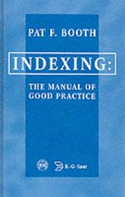 Indexing : the manual of good practice /