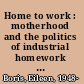 Home to work : motherhood and the politics of industrial homework in the United States /