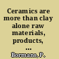 Ceramics are more than clay alone raw materials, products, applications /