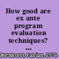 How good are ex ante program evaluation techniques? the case of school enrollment in PROGRESA /