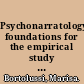 Psychonarratology foundations for the empirical study of literary response /