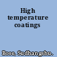High temperature coatings