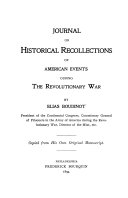 Journal of events in the Revolution.