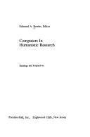 Computers in humanistic research: readings and perspectives /