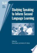 Studying speaking to inform second language learning