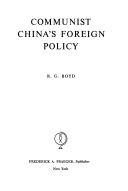 Communist China's foreign policy /