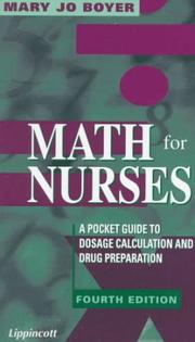Math for nurses : a pocket guide to dosage calculation and drug preparation /