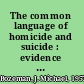 The common language of homicide and suicide : evidence of the value of Durkheim's typologies /