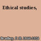 Ethical studies,