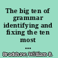 The big ten of grammar identifying and fixing the ten most frequent grammatical errors /