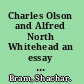 Charles Olson and Alfred North Whitehead an essay on poetry /