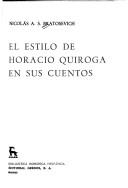 El estilo de Horacio Quiroga en sus cuentos /