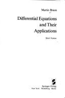 Differential equations and their applications /