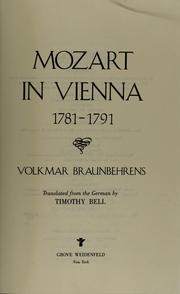 Mozart in Vienna, 1781-1791 /