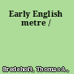 Early English metre /