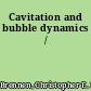 Cavitation and bubble dynamics /