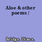 Aloe & other poems /