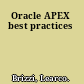 Oracle APEX best practices