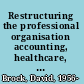Restructuring the professional organisation accounting, healthcare, and law /