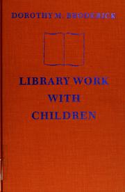Library work with children /
