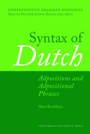 Syntax of Dutch : adpositions and adpositional phrases /