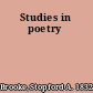 Studies in poetry