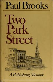 Two Park Street : a publishing memoir /