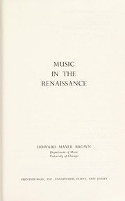 Music in the Renaissance /
