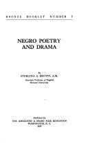 Negro poetry and drama /