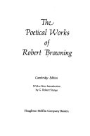 The poetical works of Robert Browning /