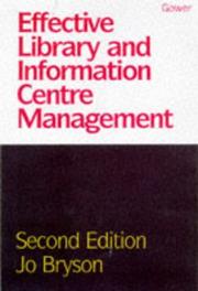 Effective library and information centre management /