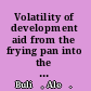Volatility of development aid from the frying pan into the fire? /