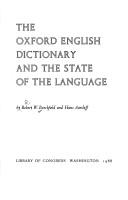 The Oxford English dictionary and the state of the language.