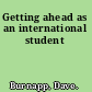 Getting ahead as an international student