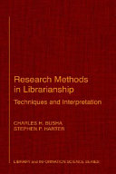 Research methods in librarianship : techniques and interpretation /