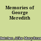 Memories of George Meredith