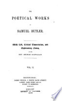 The poetical works of Samuel Butler.