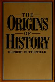 The origins of history /