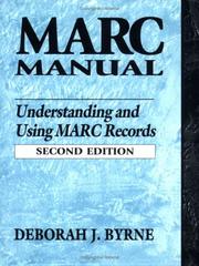 MARC manual : understanding and using MARC records /