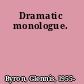 Dramatic monologue.