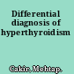 Differential diagnosis of hyperthyroidism