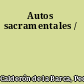 Autos sacramentales /