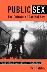 Public sex : the culture of radical sex /