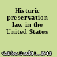 Historic preservation law in the United States