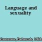 Language and sexuality