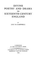 Divine poetry and drama in sixteenth-century England.