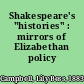 Shakespeare's "histories" : mirrors of Elizabethan policy /