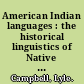 American Indian languages : the historical linguistics of Native America /